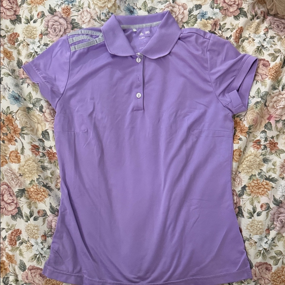 adidas Women's Lavender Button Down Shirt